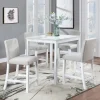 Modern 5-Piece Counter Height Dining Set With Square Table And 4 Upholstered Chairs