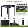 Modern 5-Piece Counter Height Dining Set With Square Table And 4 Upholstered Chairs