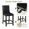 Modern 5-Piece Counter Height Dining Set With Square Table And 4 Upholstered Chairs