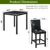 Modern 5-Piece Counter Height Dining Set With Square Table And 4 Upholstered Chairs