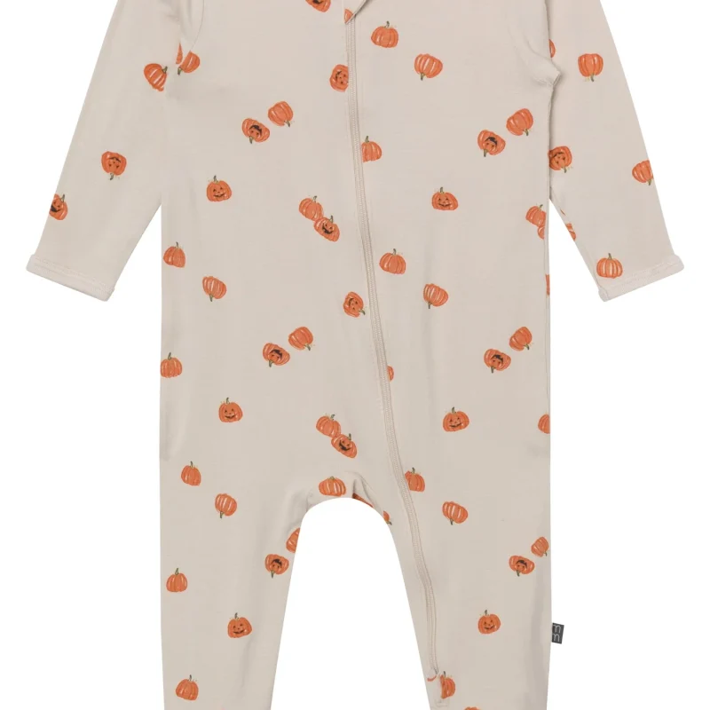 Modern Moments by Gerber Neutral Two-Way Zip Halloween Viscose Sleep ´N Play Footed Pajama, Sizes Newborn - 6/9 Months