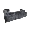 Modular L-Shaped Sectional Sofa, 6-Piece Corduroy Upholstered Configuration