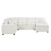 Modular Sectional Sofa Bed With Pull-Out Sleeper, Storage Ottoman, 112.2D x 86.2W x 35.8H