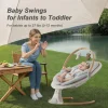 Monamii Bluetooth Infant Swing With Music Speaker, 5 Speeds And Remote Control