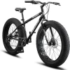 Mongoose Malus Adult Fat Tire Mountain Bike, 26-Inch Wheels, 4-Inch Tires, 7-Speed - R5714C