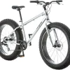 Mongoose Malus Adult Fat Tire Mountain Bike, 26-Inch Wheels, 4-Inch Tires, 7-Speed - R5714C