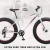 Mongoose Malus Adult Fat Tire Mountain Bike, 26-Inch Wheels, 4-Inch Tires, 7-Speed - R5714C
