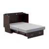 Monroe Full-Size Murphy Bed Chest With Memory Foam Mattress And Storage Drawer