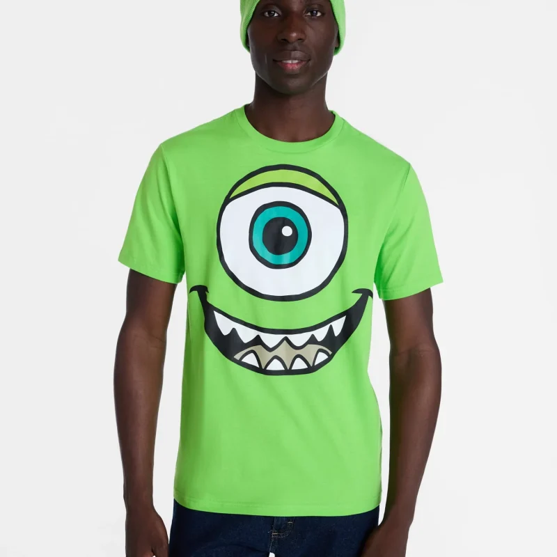 Monsters Inc. Men’s Mike Wazowski Cosplay Graphic Tee and Beanie Set, 2 Piece, Sizes XS-3XL