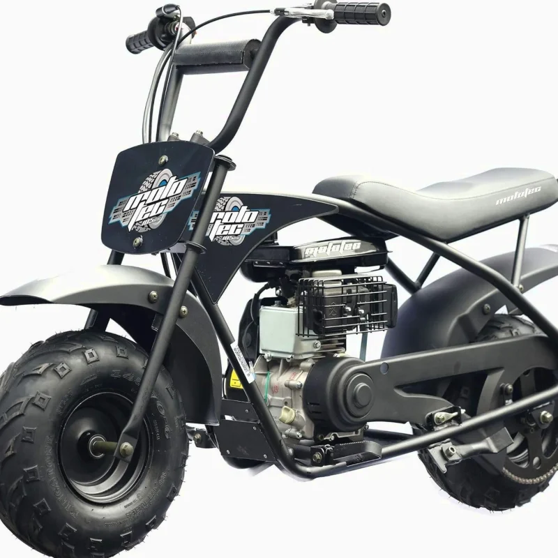 MotoTec 105CC 3.5HP Mini Bike, Black, Alloy Steel, 23mph - KN110-A