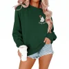 MOUSYA Halloween Sweatshirt Women Spooky Season Shirt Pumpkin Fall Sweatshirt Ghost Long Sleeve Pullover Tops
