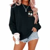 MOUSYA Halloween Sweatshirt Women Spooky Season Shirt Pumpkin Fall Sweatshirt Ghost Long Sleeve Pullover Tops