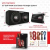 MTX 12in 1200 Watt Dual Car Subwoofer Package With Amplifier And Installation Kit - TNP212D2