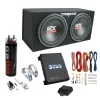 MTX Terminator Dual 12-Inch Loaded Subwoofer System With Boss Audio 1100W Mono Amplifier, Wiring Kit And 2-Farad Capacit
