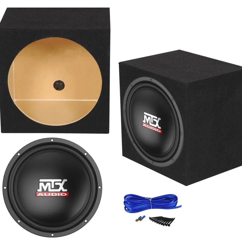 MTX Terminator TN12-02 12" 400 Watt Car Audio Subwoofer With Rockville RS12 Sealed Enclosure