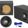 MTX Terminator TN12-04 12" 400 Watt Car Audio Subwoofer With Rockville RBS12 Vented Enclosure