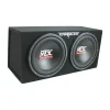 MTX TNE212D 12-Inch Subwoofer Enclosures 2-Pack With Planet Audio AC1500.1 Amplifiers 2-Pack And Soundstorm AKS8 Amp Wir