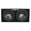 MTX TNE212D 12-Inch Subwoofer Enclosures 2-Pack With Planet Audio AC1500.1 Amplifiers 2-Pack And Soundstorm AKS8 Amp Wir