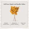 My Texas House Fall Faux Maple Leaf Bundle, Yellow, 20"
