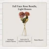 My Texas House Fall Faux Rose Bundle, Light Brown, 20"