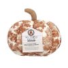 My Texas House Fall Forest Toile Pumpkin Decorative Pillow, Rust and Cream, 6"