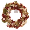 My Texas House Fall Hydrangea Wreath, Cream and Brown, 24"