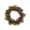 My Texas House Fall Hydrangea Wreath, Cream and Brown, 24"
