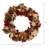 My Texas House Fall Hydrangea Wreath, Cream and Brown, 24"