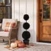 My Texas House Halloween 3-Ball Artificial Black Topiary, 3'