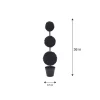 My Texas House Halloween 3-Ball Artificial Black Topiary, 3'