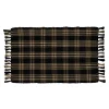 My Texas House Halloween Black Plaid Indoor/Outdoor Layering Rug, 24" x 38"