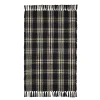 My Texas House Halloween Black Plaid Indoor/Outdoor Layering Rug, 24" x 38"