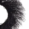 My Texas House Halloween Black Twig Wreath with Bow, 24"