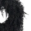 My Texas House Halloween Drapey Faux Cedar Wreath, Black, 24"