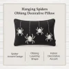 My Texas House Halloween Hanging Spiders Oblong Decorative Pillow, Black and Ivory, 14" x 20"