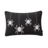 My Texas House Halloween Hanging Spiders Oblong Decorative Pillow, Black and Ivory, 14" x 20"
