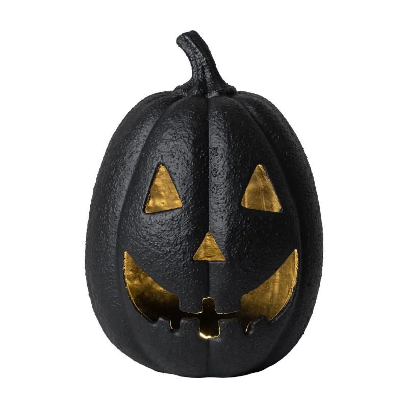 My Texas House Halloween Jack-o'-Lantern Tabletop Decoration, Black, 13"