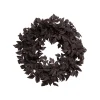 My Texas House Halloween Layered Foliage Wreath, Plum, 24"