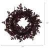 My Texas House Halloween Layered Foliage Wreath, Plum, 24"