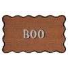 My Texas House Halloween Multicolor Scallop Boo Outdoor Coir Doormat, 18" x 30"