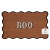 My Texas House Halloween Multicolor Scallop Boo Outdoor Coir Doormat, 18" x 30"
