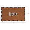 My Texas House Halloween Multicolor Scallop Boo Outdoor Coir Doormat, 18" x 30"