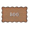 My Texas House Halloween Multicolor Scallop Boo Outdoor Coir Doormat, 18" x 30"