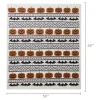My Texas House Halloween Pumpkins and Bats Cotton Knit Throw, Multicolor, 50" x 60"