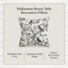 My Texas House Halloween Raven Toile Decorative Pillow, Ivory and Black, 20" x 20"