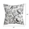 My Texas House Halloween Raven Toile Decorative Pillow, Ivory and Black, 20" x 20"