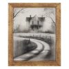 My Texas House Haunted Path Halloween Art 9x11 Framed Print Under Glass