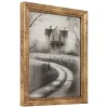 My Texas House Haunted Path Halloween Art 9x11 Framed Print Under Glass