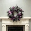 Myecovie Halloween Wreaths for Front Door Halloween Indoor Decoration 21.6" Halloween Black Wreaths for Windows Wall Dec