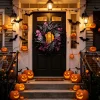 Myecovie Halloween Wreaths for Front Door Halloween Indoor Decoration 21.6" Halloween Black Wreaths for Windows Wall Dec